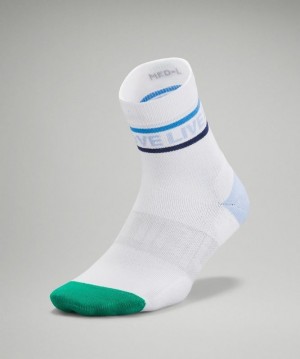 Lululemon Daily Stride Mid-Crew Sock Accessories Çorap Turkuaz | PTNO-20658