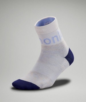 Lululemon Daily Stride Mid-Crew Sock Accessories Çorap Mavi Bej Rengi | GUIR-54128