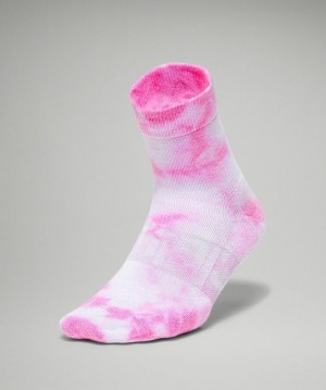 Lululemon Daily Stride Mid-Crew Sock Tie Dye Accessories Çorap Pembe | OSQT-13675