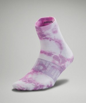 Lululemon Daily Stride Mid-Crew Sock Tie Dye Accessories Çorap Mor | AYGK-16342