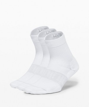 Lululemon Daily Stride Mid Crew Sock 3 Pack Accessories Çorap Beyaz | SKAH-49637