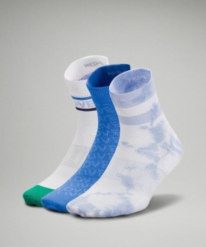 Lululemon Daily Stride Mid Crew Sock 3 Pack Accessories Çorap Mavi Renkli Mavi Bej Rengi | DMON-60214