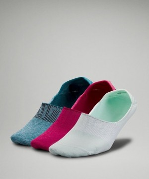 Lululemon Daily Stride No Show Sock 3P Accessories Çorap Nane Pembe Mavi | IHKR-50248