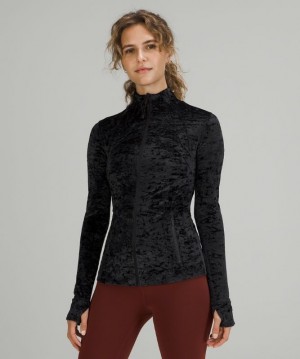Lululemon Define Jacket Velour Kadın Kapşonlu Siyah | VTZO-65490