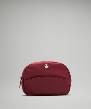 Lululemon Double-Zip Mini Pouch Accessories Çantası Bordo | QBLS-30874