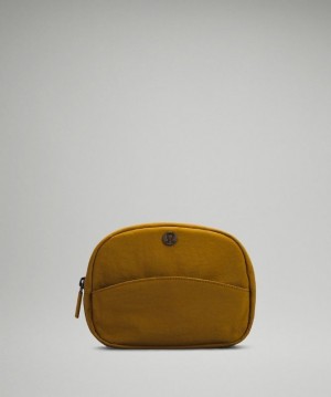 Lululemon Double-Zip Mini Pouch Accessories Çantası Altın Kahverengi | OSIU-20743