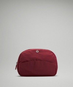 Lululemon Double-Zip Pouch Accessories Çantası Bordo | LCSD-10487