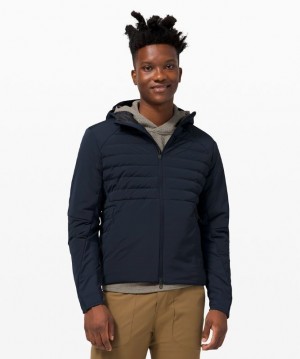 Lululemon Down for It All Hoodie Erkek Mont Lacivert | RHGY-63194