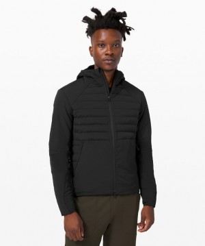 Lululemon Down for It All Hoodie Erkek Mont Siyah | RAZN-84935
