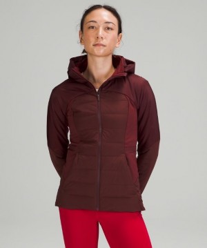 Lululemon Down for It All Jacket Kadın Mont Kırmızı Bordo | QEHO-71403