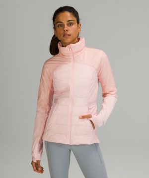 Lululemon Down for It All Jacket Kadın Mont Pembe Beyaz | HYMN-39857