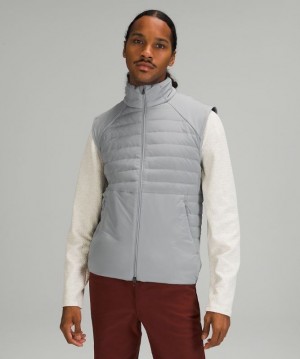 Lululemon Down for It All Vest Erkek Mont Gri | ZRTE-24836
