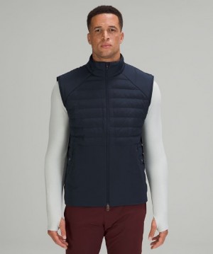 Lululemon Down for It All Vest Erkek Mont Lacivert | VCRB-09254