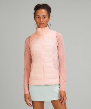 Lululemon Down for It All Vest Kadın Mont Pembe Beyaz | CTDI-70391