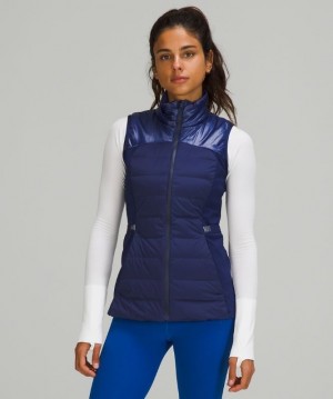 Lululemon Down for It All Vest Shine Kadın Mont Night Sea | GQIU-76458