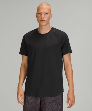Lululemon Drysense Short Sleeve Erkek Üstler Siyah | LGOX-19053