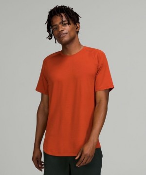 Lululemon Drysense Short Sleeve Erkek Üstler Koyu Kırmızı | LAXH-74285