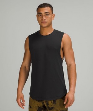 Lululemon Drysense Sleeveless Erkek Üstler Siyah | HVCT-80416