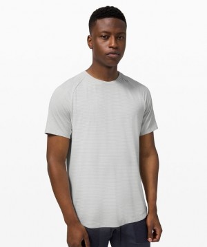 Lululemon Drysense Training Short Sleeve Shirt Erkek Üstler Heathered Vapor | EDSN-50648