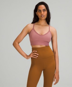 Lululemon Ebb to Street Bra C/D Kadın Spor Sütyeni Spiced Chai | ZDWN-73245