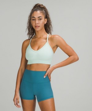 Lululemon Ebb to Street Bra C/D Kadın Spor Sütyeni Nane | UEMW-14382