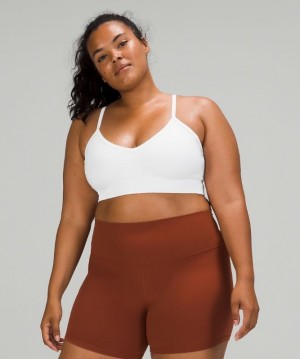 Lululemon Ebb to Street Bra Light Support, C/D Cup Kadın Spor Sütyeni Beyaz | KQRT-24875