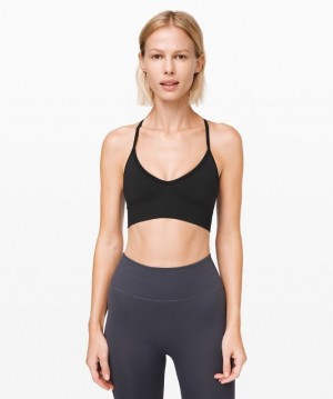 Lululemon Ebb to Street Bra Light Support Kadın Spor Sütyeni Siyah | EPZM-58240