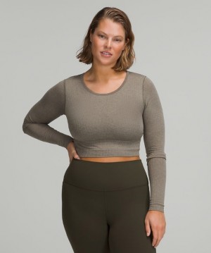 Lululemon Ebb to Street Long Sleeve Shirt Kadın Üstler Rover | RJGV-18753