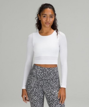 Lululemon Ebb to Street Long Sleeve Shirt Kadın Üstler Beyaz | IUDF-92681