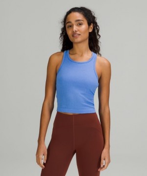 Lululemon Ebb to Street RB Crop Tank Kadın Üstler Mavi | XOHA-74061