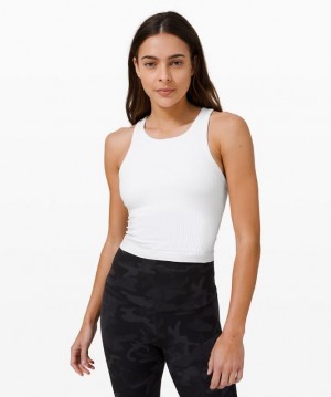 Lululemon Ebb to Street RB Crop Tank Kadın Üstler Beyaz | AZMK-92508