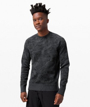 Lululemon End State Pullover Erkek Tişörtü Koyu Gri Siyah | AZIM-97342