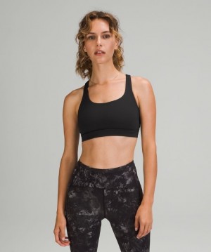 Lululemon Energy Adjustable Bra Medium Support, B Kadın Spor Sütyeni Siyah | MTER-41035
