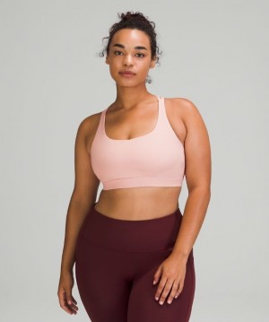Lululemon Energy Adjustable Bra Medium Support, B Kadın Spor Sütyeni Pembe Beyaz | KOQV-37198