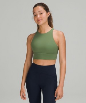 Lululemon Energy Bra High Neck LL Tough Kadın Spor Sütyeni Yeşil | PIAJ-61750