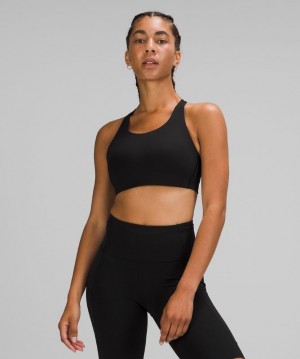 Lululemon Energy Bra High Support Kadın Spor Sütyeni Siyah | QZBG-40127