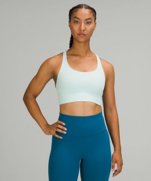 Lululemon Energy Bra Long Line Kadın Spor Sütyeni Nane | QYID-89625