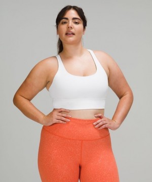 Lululemon Energy Bra Long Line Kadın Spor Sütyeni Beyaz | YSCI-04568