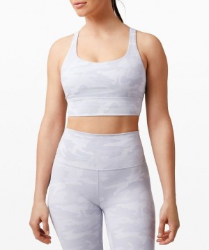Lululemon Energy Bra Long Line Kadın Spor Sütyeni Camo Beyaz Renkli | LRJS-97452