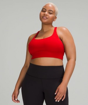 Lululemon Energy Bra Long Line Kadın Spor Sütyeni Koyu Kırmızı | HEMO-49608
