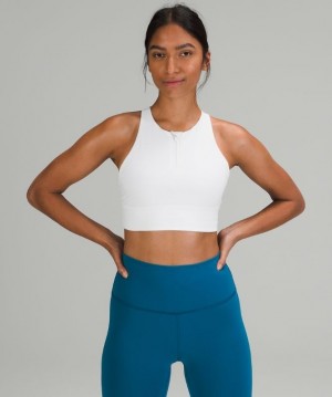 Lululemon Energy HN LL Bra Zip Kadın Spor Sütyeni Beyaz | VFZX-79246