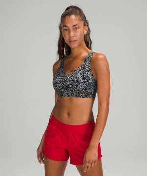 Lululemon Enlite Bra Weave Kadın Spor Sütyeni Gri Siyah | ZAMK-56780