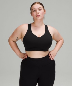 Lululemon Enlite Bra Weave Kadın Spor Sütyeni Siyah | HQOT-03462