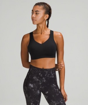 Lululemon Enlite Bra Weave Kadın Spor Sütyeni Siyah | BHMA-93051