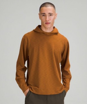 Lululemon Everlux Oversized Hoodie Erkek Kapşonlu Bakır Kahverengi | NUDJ-95016