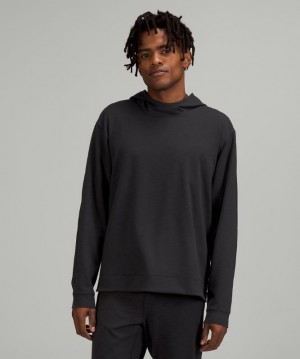 Lululemon Everlux Oversized Hoodie Erkek Kapşonlu Siyah | MCBU-65289