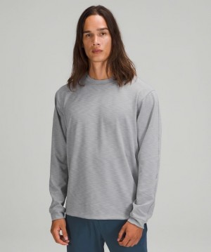 Lululemon Everlux Oversized Long Sleeve Crew Erkek Tişörtü Gri | NDTM-17629