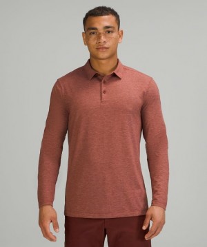 Lululemon Evolution Long Sleeve Polo Erkek Üstler Kahverengi | BYKM-40192