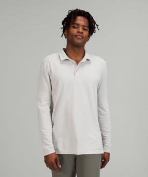 Lululemon Evolution Long Sleeve Polo Shirt Erkek Üstler Gri | UBCE-78629
