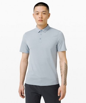 Lululemon Evolution Short Sleeve Polo Shirt Erkek Üstler Chambray | GBFL-90248